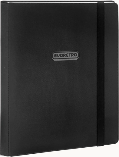 ER 9PKT CARD BINDER WITH ELASTIC BLACK (HARD COVER)
