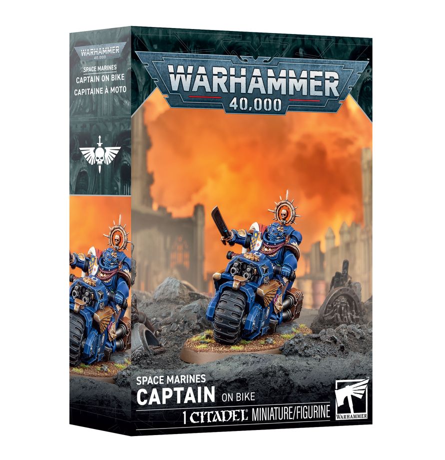 WARHAMMER - SPACE MARINE - CAPTAIN on bike