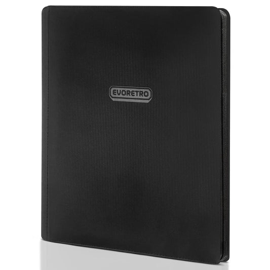 EVORETRO 9-Pocket Zip-Up Trading Card Zipper Binder noir