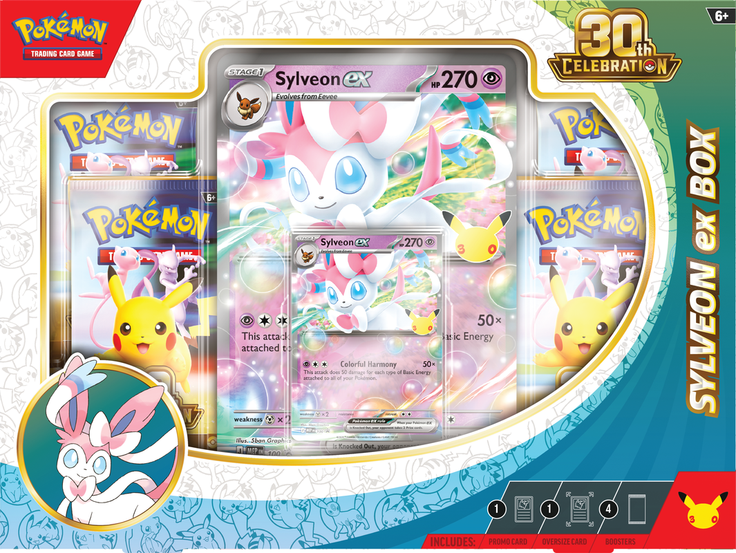 POKEMON 30TH CELEBRATION SYLVEON EX/ GRENINJA EX BOX