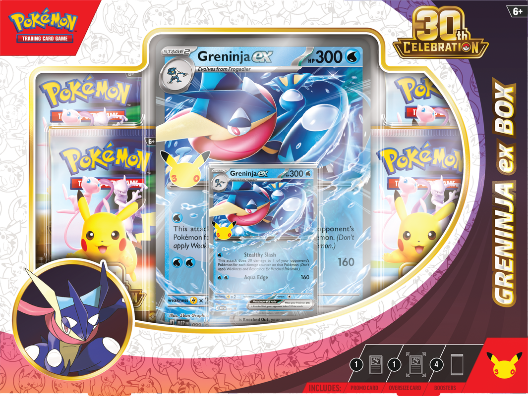 POKEMON 30TH CELEBRATION SYLVEON EX/ GRENINJA EX BOX